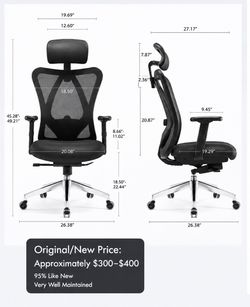 🪑 Premium Ergonomic Office Chair – 95% Like