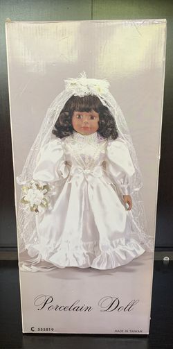 17” Porcelain Bride Doll “Sarah” – Black Heritage Collector Doll