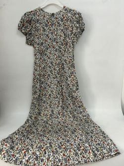 DOEN Rhodia Floral Midi Dress Crème Prairie De Montagne