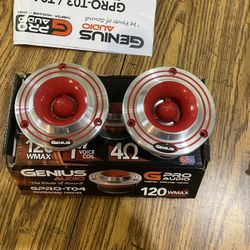 New Pair Genius Audio 3.75” Aluminum Bullet Tweeters 