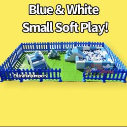 Blue & White Small soft Play Set 