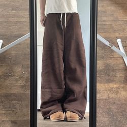 y2k/2000s mega baggy brown wide leg sweatpants (12601)71