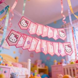 Hello Kitty Birthday Banners