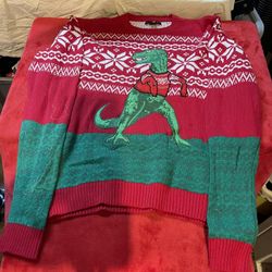 Dinosaur Christmas Sweater