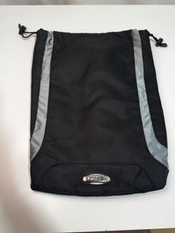 Ping Golf Accessory Shoe Sack Black/Gray Drawstring Closure w/ Zipper Pocket