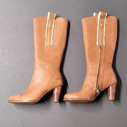 Ugg Womens Tall Sexy Leather Heels Boots 7 New 