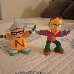 2002 Rocket Power Toys Sam Squid And Reggie Burger King Toys