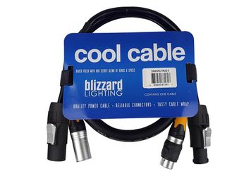 Blizzard IP Rated 5-Pin DMX + TRUE1 Compatible Combo Cable - 50 Ft