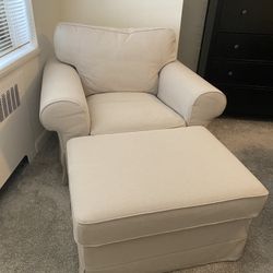 IKEA Upland Armchair And Ottoman With Storage