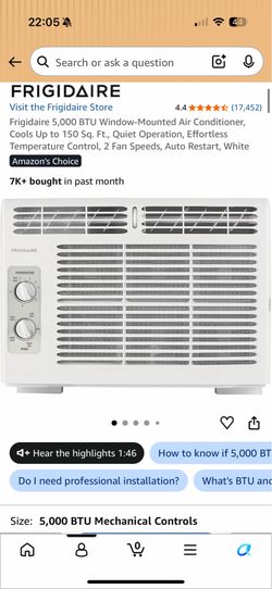 Frigidaire AC unit