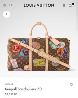 Louis Vuitton Keepall Bandoulière 50 – Travel Stickers Edition (M15042) – Brand New w/ Receipt