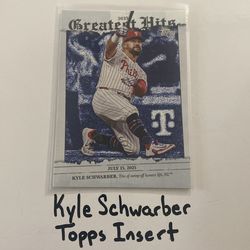 Kyle Schwarber Philadelphia Phillies DH Topps Short Print Insert Card.