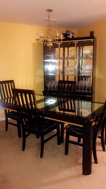Make An Offer - dining room setwith bar and China cabinet