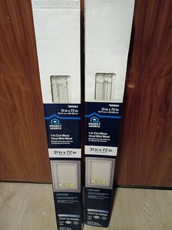 Project Source 1-in Cordless Vinyl Mini Blinds 31x72 – 2 Pack