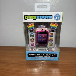 Kids Girl Smartwatch With Earbuds, Rainbow Hearts