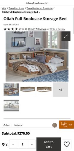 Full bed frame - bookshelf