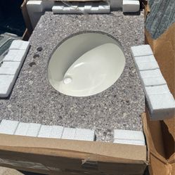 31” STONE EFFECTS MINERAL GRAY VANITY TOP NEW