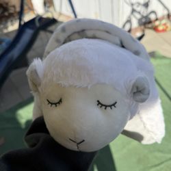 Sheep Baby Blanket And Pillow 