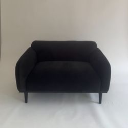Dark Gray 50” Velvet Loveseat 