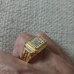 ######Gold-tone MENS RING Size 10######