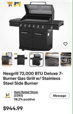 NEW PROPANE GAS BBQ GRILL NEW WITH SMALL DENT ON SHELVES I SHOW IN PHOTOS