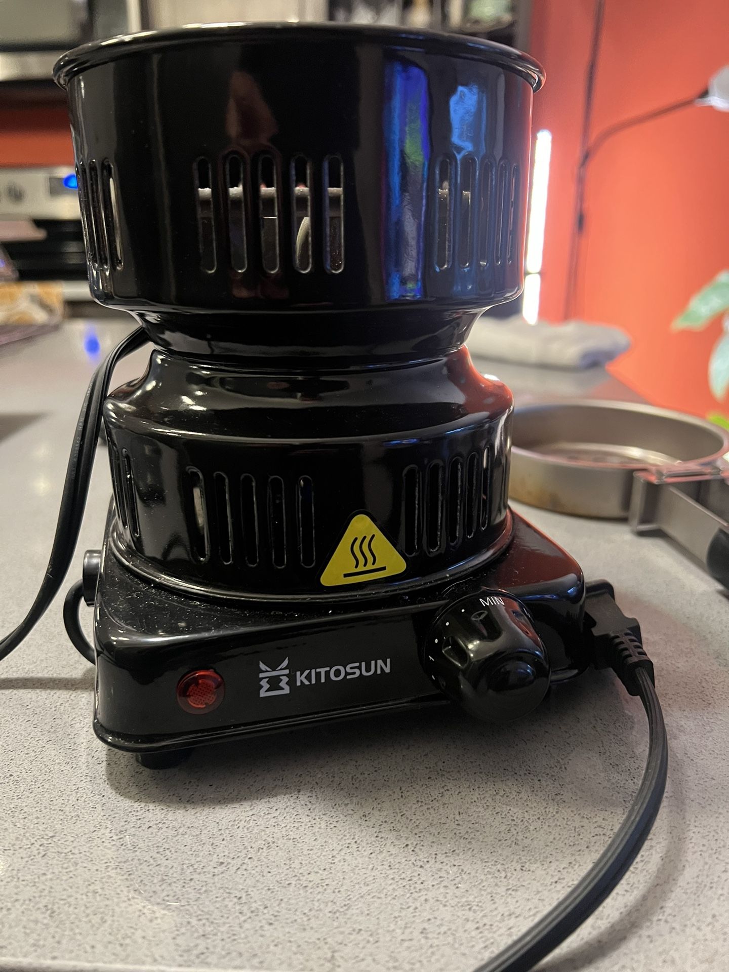 Charcoal Burner- for BBQ, Hookah Parties, Camping & Outdoor Activities- Smart Heat Control & Heat Re