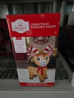 Brand New Led Christmas Bighorn Sheep Inflatable