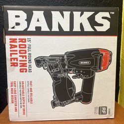 Banks 63993 15-Degree Full Round Head 3/4" to 1-3/4" Air Roofing Nailer