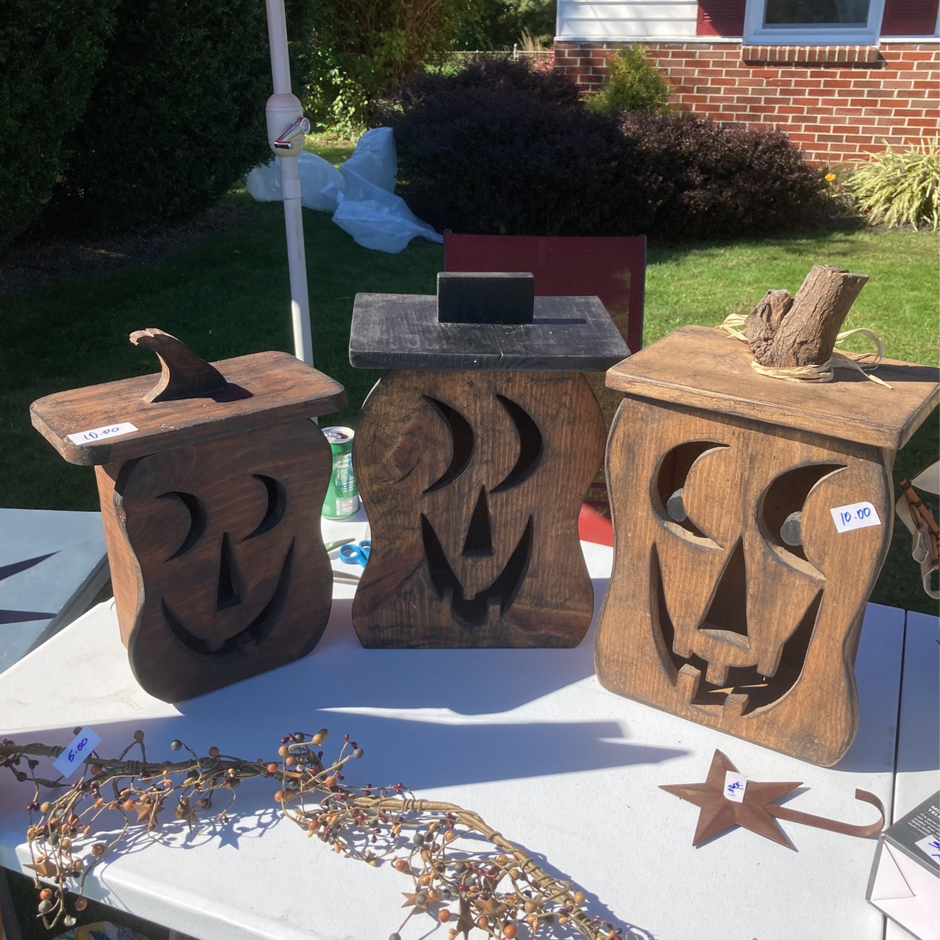 Hand Made Wooden Pumpkins