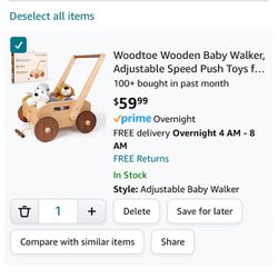 Wooden Baby Walker & Fisher Price Walker 