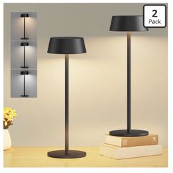 Aispun Set Of 2 Cordless LED Table Lamps-Rechargeable 