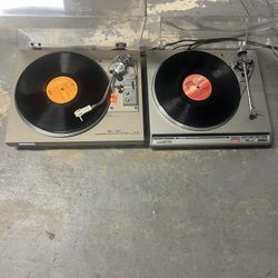 Pioneer PL-518 & Onkyo Turntables Record Players