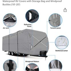 Travel Trailer Cover Fits 18-20 Foot Trailer