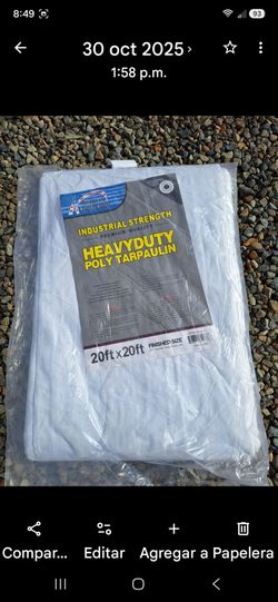 Lonas Gruesas Para La Lluvia 10x20, 20x20 Y 20x40 Nuevas Heavy Duty