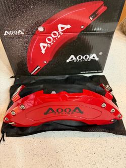AOOA Red Powder Coated Aluminum Caliper Covers Set 2020-2025 Corvette Stingray New in Box