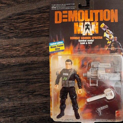 Mattel 1993 Demolition Man Combat Canon Spartan 5 Inch Action Figure