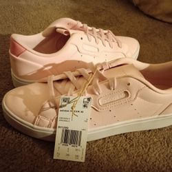 Adidas Originals Sleek Women’s Sneakers Athletic Tennis Pink Trainers #299