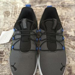 Puma Boys' Size 3C Gray & Black Sneakers