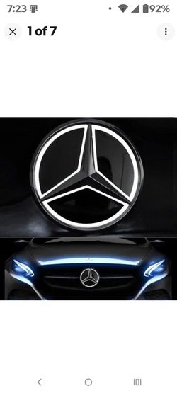 High Gloss Black  Front Grille LED Emblem For Mercedes Benz 72014-2020 W205 C300 C260 W212 E X204 GLK CLA CLS GLA