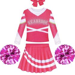 Oumbivil Girls Addison Zombies Costume for Cheerleader Costume Halloween Dress Party