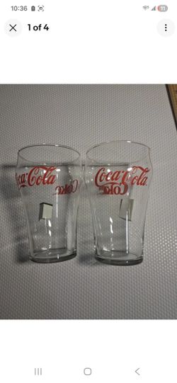 vintage 1990s Coca-Cola glass tumbler Set Of 2