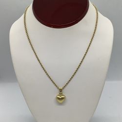 18 Gold Heart Pendant on a 14kt Gold Chain COME TO OUR STORE WE HAVE THE PERFECT GIF