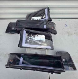 92-96 F-150-F-350/Bronco Headlights Faros Calaveras Micas Lamps