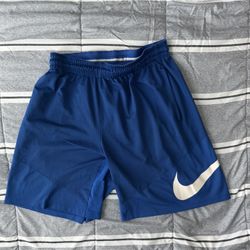 Nike Dri-Fit Blue Swoosh Men’s Shorts (Size M)
