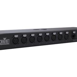 Chauvet Pro Net-X II - 8-Port Rackmount Ethernet to DMX Splitter/Distributor with 5-Pin XLR Outputs in Black Finish