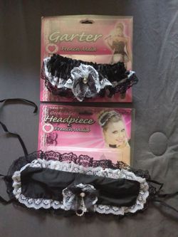 French Maid Garter and Headpiece Set