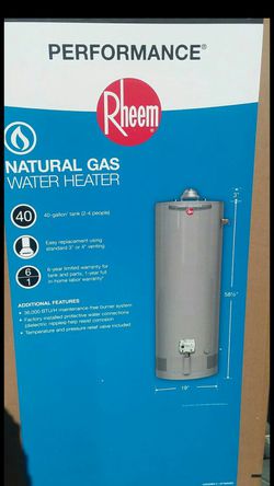 Rheem water heater 40 gal