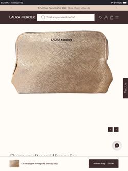 New Blue Laura Mercier Cosmetics Bag $10