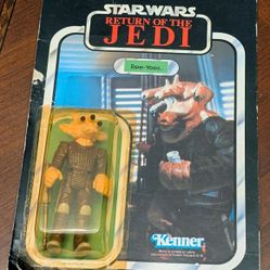 Star Wars Return Of The Jedi Ree-Yees On Card ROTJ 1983 Kenner 77 Back Figure