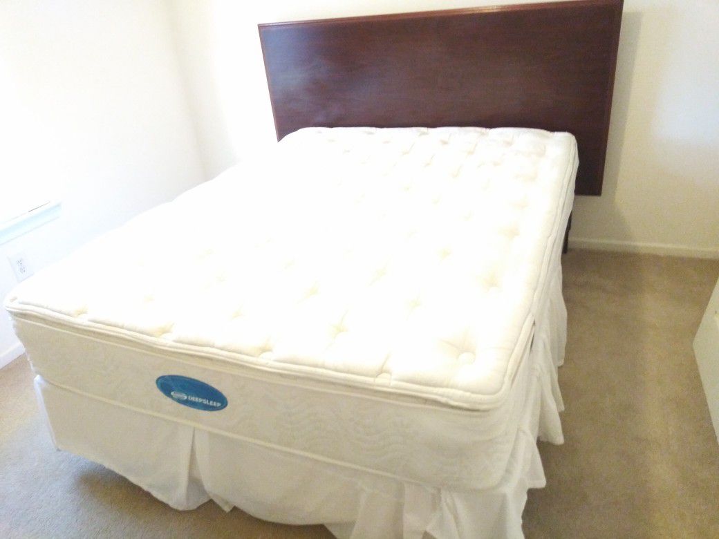 Bed queen size mattress used plus spring box